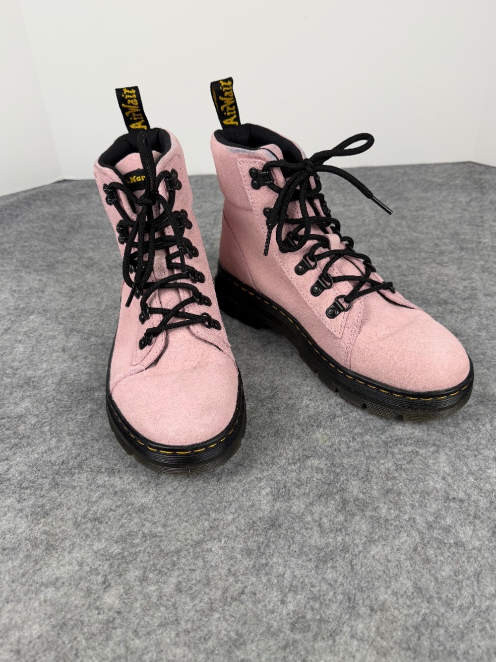 Dr. Martens Sheridan Boots Pink Suede Women’s 8 Air Cushion Sole Y2K Streetwear